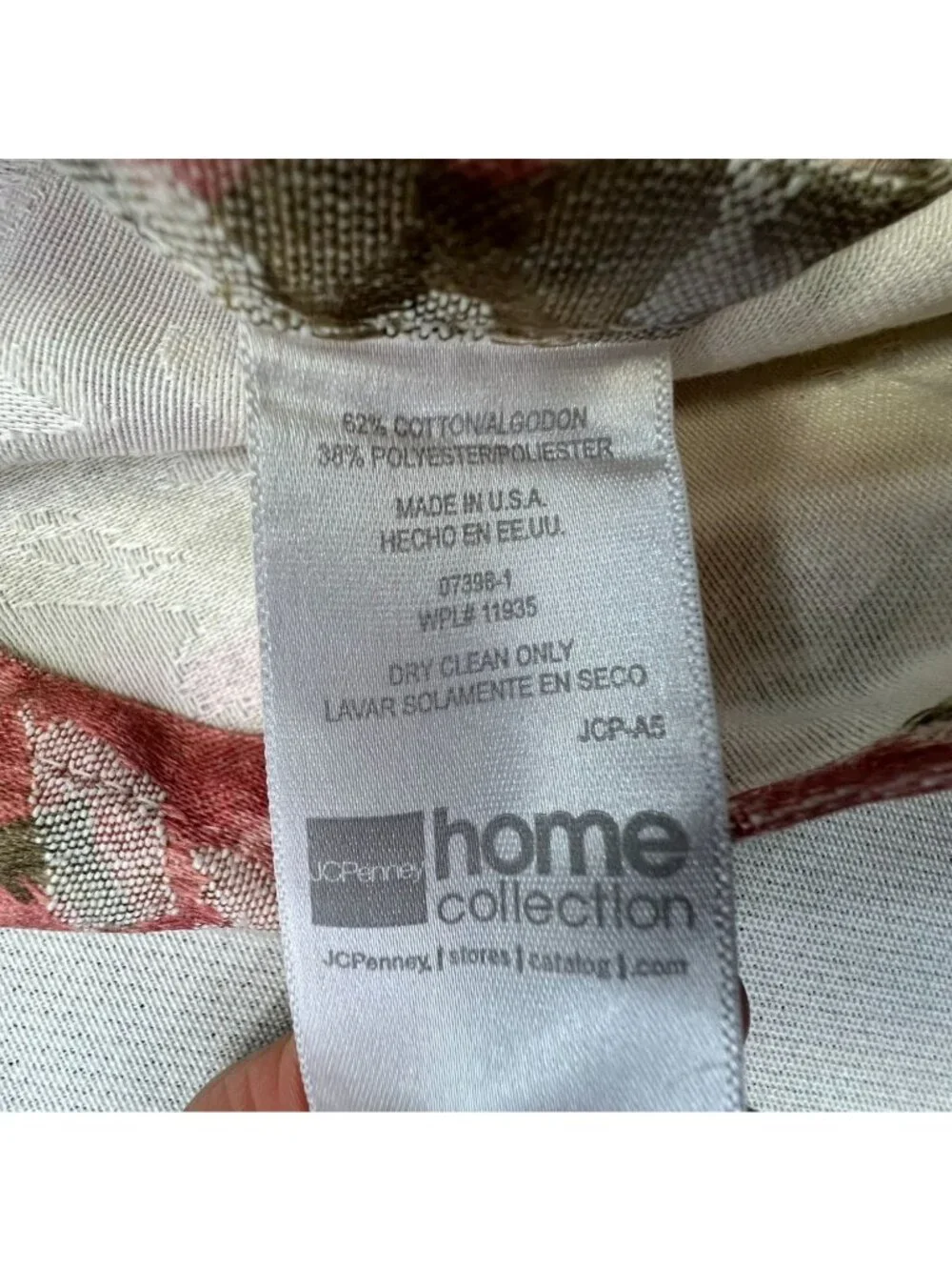 Vintage JCPenney Home Collection Floral Ruffled Pillow Shams Bedding Cream